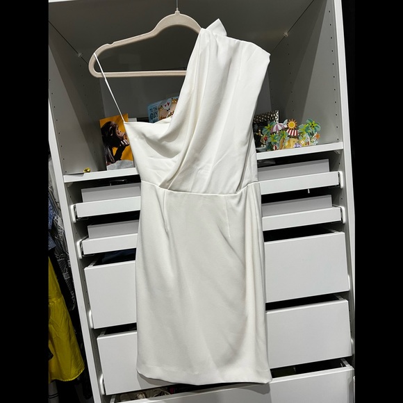 IRO Marine one-shoulder draped crepe mini dress sz 0 - Picture 7 of 7